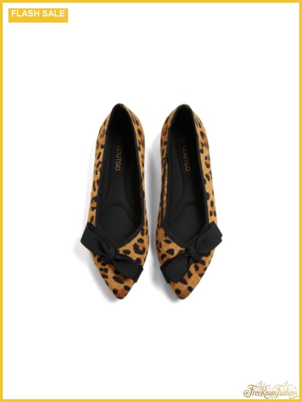 Pointed Toe Knit Bow Ballet Flats Slip On Dressy Work Casual Shoes